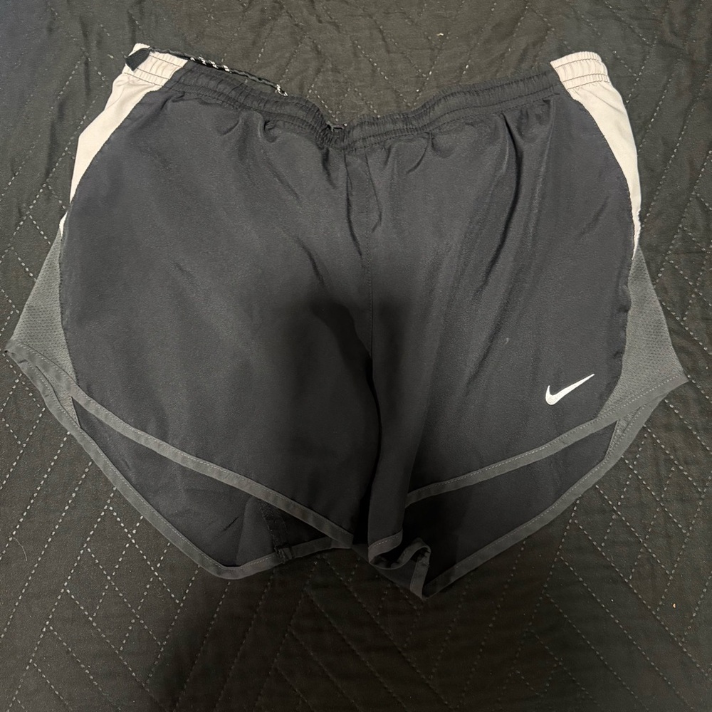 Nike Women's Black and Gray Athletic Shorts